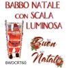 Babbo Natale su scala rigida luminosa 60cm